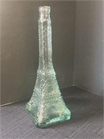Eiffel Tower green glass bottle