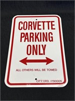 Corvette Parking only Street Sign