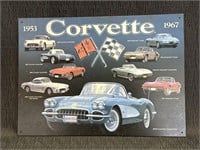 Corvette Tin Sign, 1953-1967