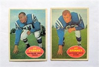 2 1960 Colts Jim Parker #3 & Art Spinney #7