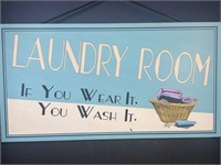 Laundry room hanging sign