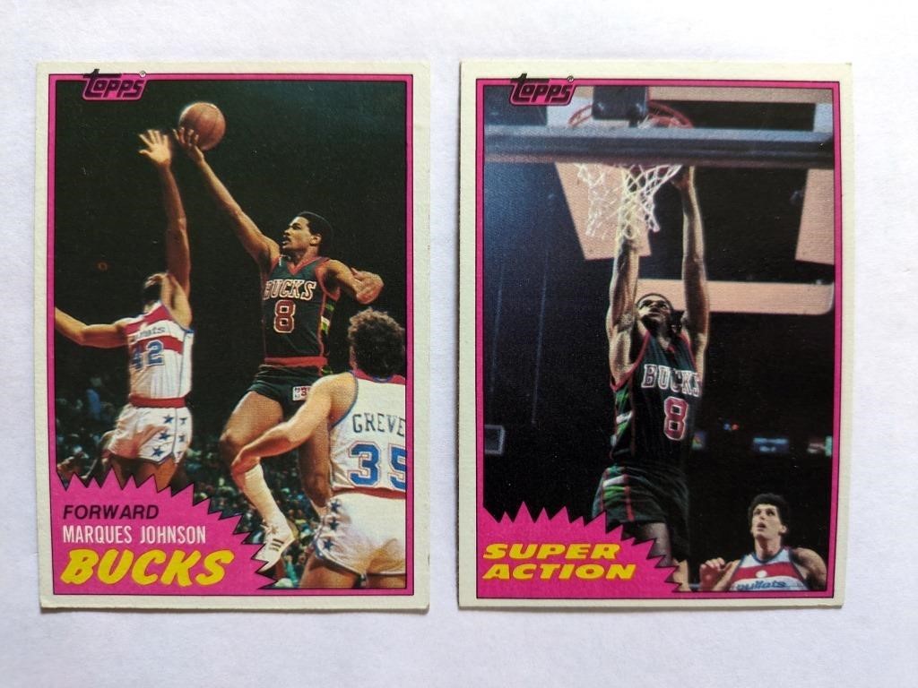 1981-82 Topps Marques Johnson 24 & Super Action