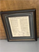 Framed replica, Constitution of the United States
