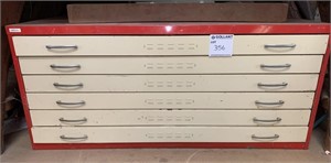 Retro metal plan drawers, 180L x 650H x 870D