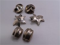 (3) larger Sterling SIlver Earrings 43g 1.25"