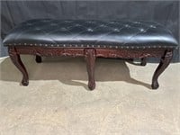 Leather cushioned Bedroom Bench
