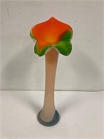 Tulip art glass vase. 16” tall
