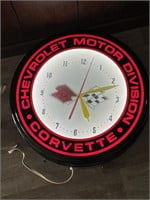 Chevrolet Corvette Light Up wall clock
