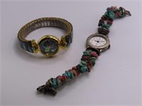 (2) Womens Watches MOP & Stone
