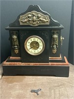 Victorian Marble Mantle clock w/cherubs