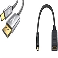 NEW $35 2PK USB C-DisplayPort & 8K HDMI Cable