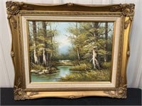 Landscape painting on canvas, Madden