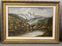 Countryside painting on canvas, Schmidt