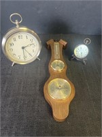 Alarm clock, weather station, & glass ball clock &