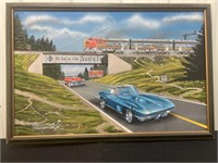 Route 66 painting on canvas, signed