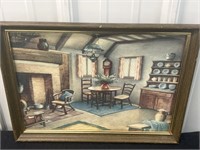 1941 S. Bender colonial home interior lithograph