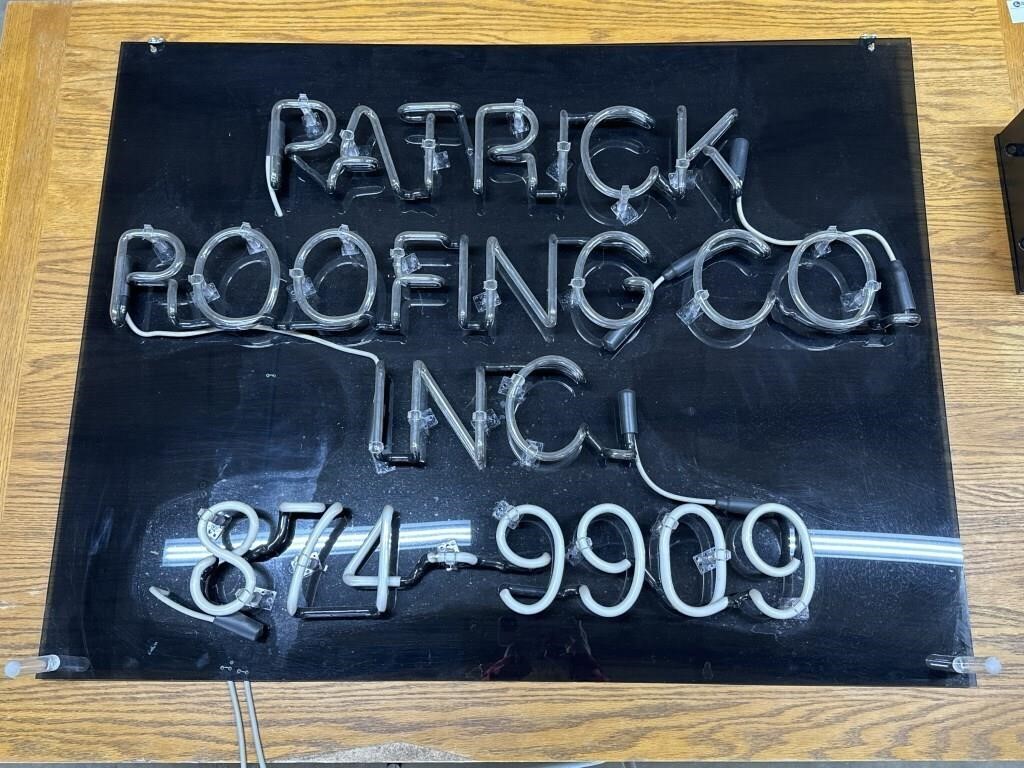 Patrick Roofing Co Neon Sign