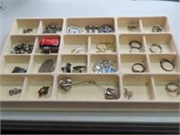 Tray of Nice Sterling Jewelry 25+pcs 150+grams