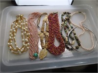 (7) Beaded & Stone asst Designer Necklaces