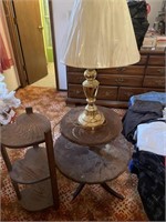 TABLE TOP LAMP, AND 2 LAMP TABLES