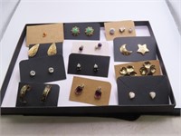 (12prs) Beautiful Earrings gold? Stones