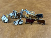 Selection of Vintage Rodeo, Horse, Bull Pins