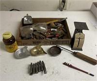 MISC BRASS SCALE POWDER MEASURES AND MORE