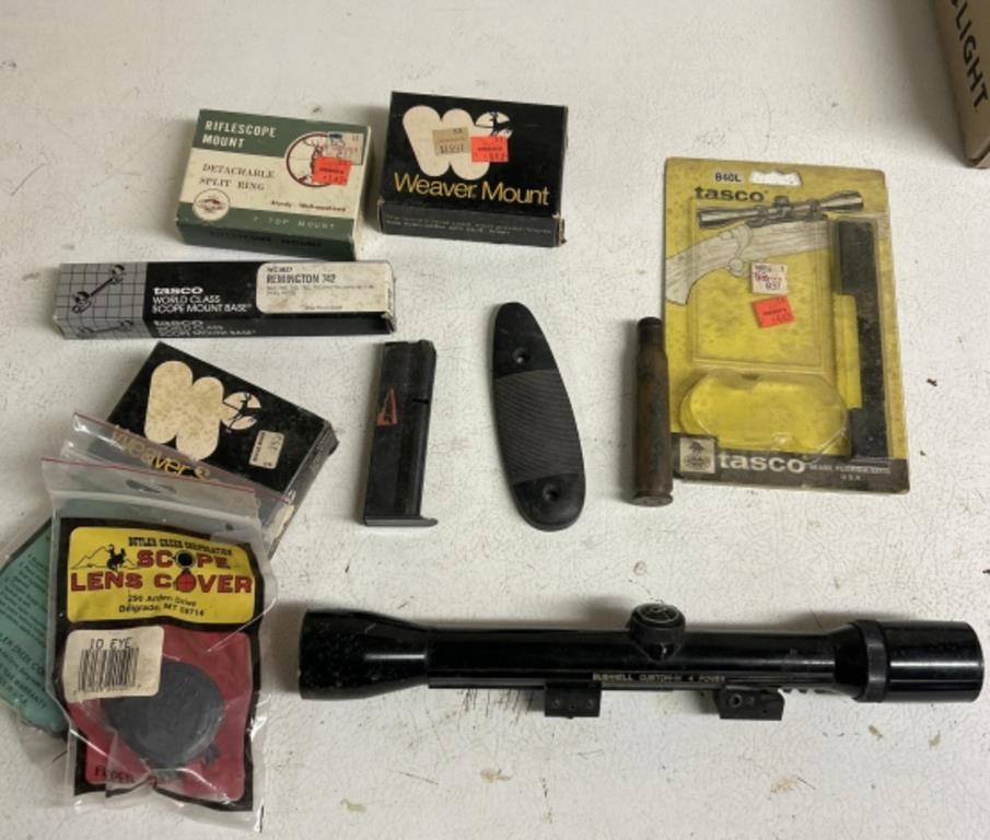 BUSHNELL 4 POWER SCOPE RIFLE MOUNTS AND MORE