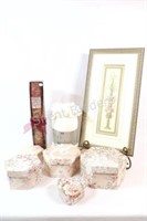 Candles, Bath Mat, Storage Boxes and Framed Print