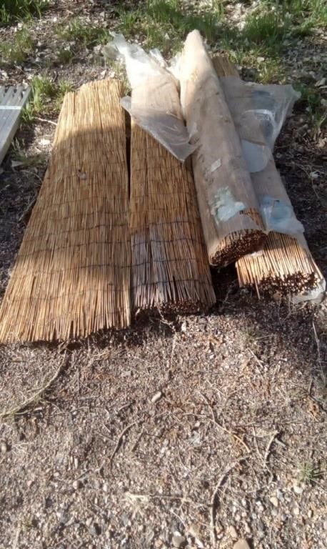 FOUR ROLLS OF 6FT X 16 FT REED FENCING