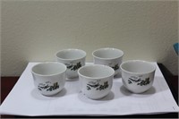 Lot or Set of 5 Chinese/Oriental Cups