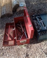TWO TOOL BOXES WITH MISC TOOLS
