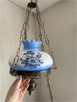 BLUE FLORAL HANGING LAMP