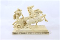 A. Santini Chariot Resin Figurine - Made in Italy