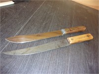 old large knife pair ontario knife co etc