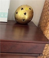GOLD TONED LAMP WITH STARS