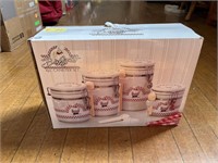 CHEF THEMED 4 PIECE CANISTER SET - NIB