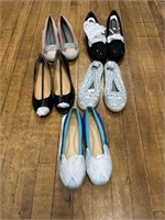 5 PAIR OF FLATS SIZE 7 - NEW