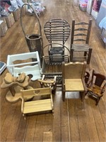 MINIATURE WOODEN CHAIRS & HOME DECOR