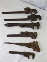 Old Pipe Wrench Lot
