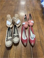 3 PAIR OF FLATS, 1 PAIR OF WEDGES SZ 7 - NEW
