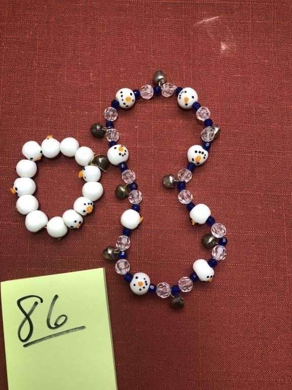 Snowman bracelet & necklace