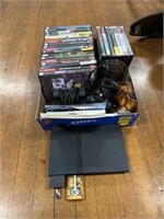 PS2 GAME SYSTEM W/GAMES & CONTROLLERS