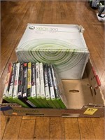 XBOX 360 GAME SYSTEM W/GAMES