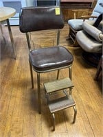 VINTAGE STOOL WITH FOLDING STEPS