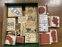WOOD MOUNTED RUBBER STAMPS