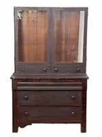 New York Antique Mahogany Tall Cabinet