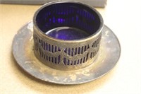 Cobalt Blue Glass and Silverplate Container?
