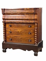 Tall Antique Scottish Ogee Empire Dresser