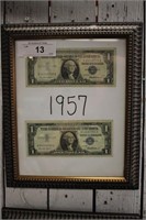 SET OF 2 1957 $1 SILVER CERTIFICATES